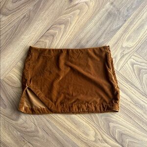 Free People Tan Velvet Skirt